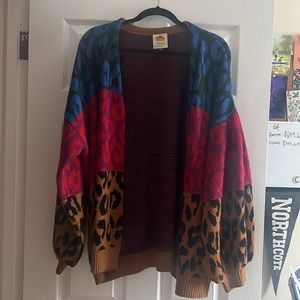 Farm Rio Mixed Leopard Cardigan